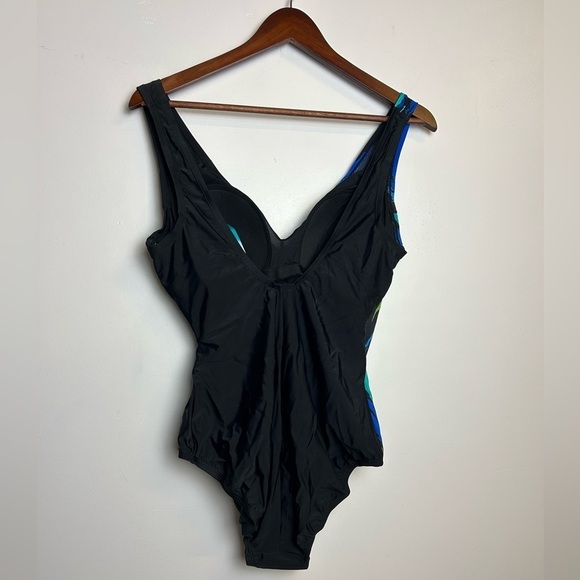 VTG Y2K Beach Belle Swimsuits for All Women's Plus Size 14 Surf print One Piece - Picture 2 of 12